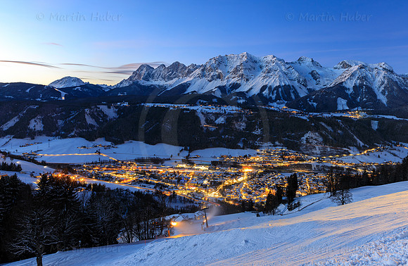 Schladming, Winter, blaue Stunde