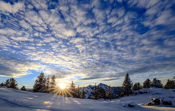 Sonnenuntergang auf dem Roßfeld