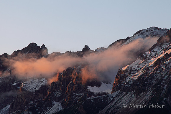 Hunerkogel, "Lichtnebel" und Neuschnee