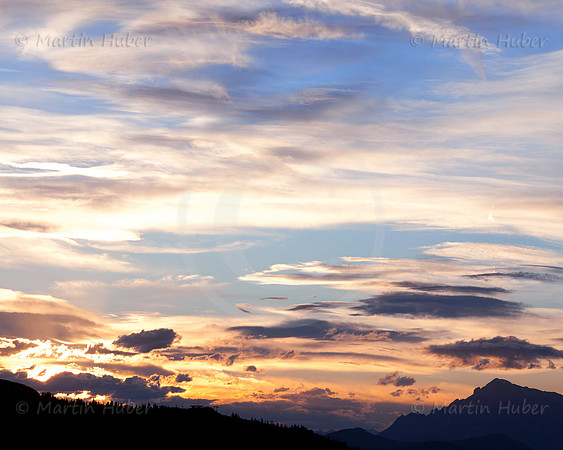 Sonnenuntergang hinter der Reiteralm