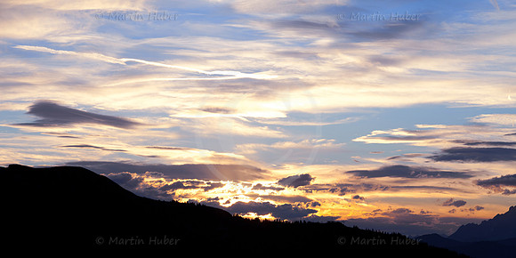 Sonnenuntergang hinter Reiteralm und Gasselhöhe