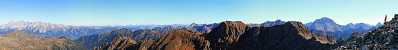 Panorama: Schladminger Tauern und Dachsteinmassiv