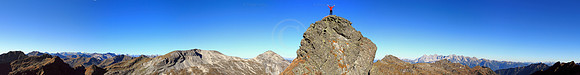 Panorama: Dachstein, Kalkspitzen, Hohe Tauern