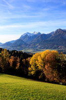Herbst, verfärbte Bäume, Gössenberg
