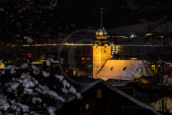 Katholische Kirche Schladming bei Nacht