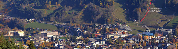 Planai-Zielhang und WM-Bauten - Panorama