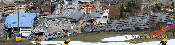 Planai-Zielstation mit Tribünenbau