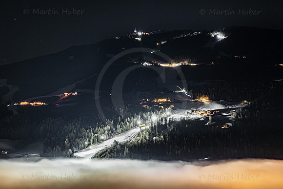 Schladming, Nacht, Lichternebel