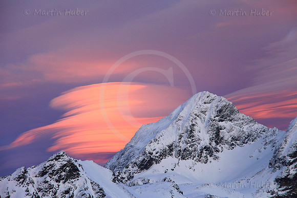 Sonnenuntergang am Höchstein / Föhnstimmung