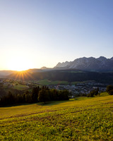 Sonnenuntergang, Schladming und Dachstein
