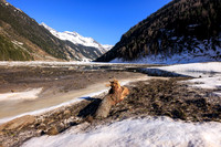 Reste einer mächtigen Lawine am Riesachsee