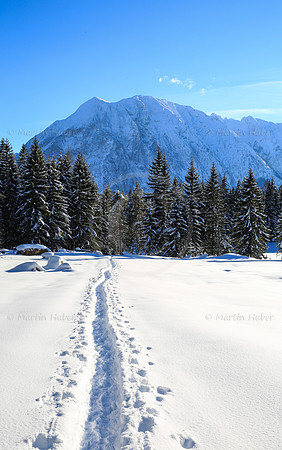 Schneespuren und Grimming
