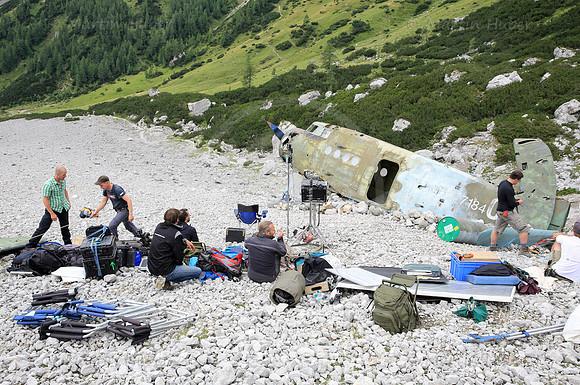 Die Bergretter, Dreharbeiten im Dachstein-Gebirge