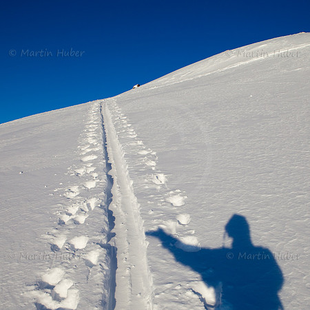 Tourenskispuren auf dem Krahbergzinken