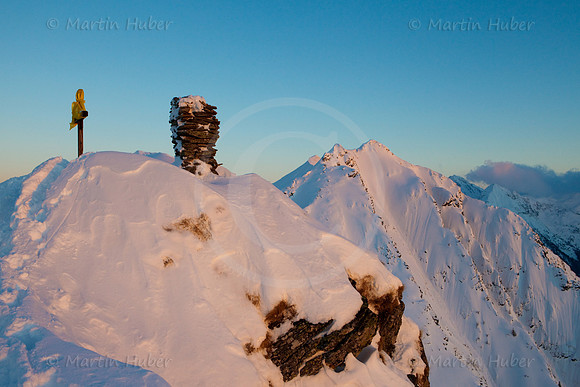 Krahbergzinken und Seerieszinken im letzten Sonnenlicht