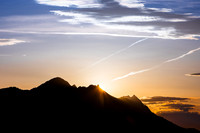Sommer-Sonnenaufgang über den Ennstaler Bergen