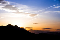 Sommer-Sonnenaufgang über den Ennstaler Bergen