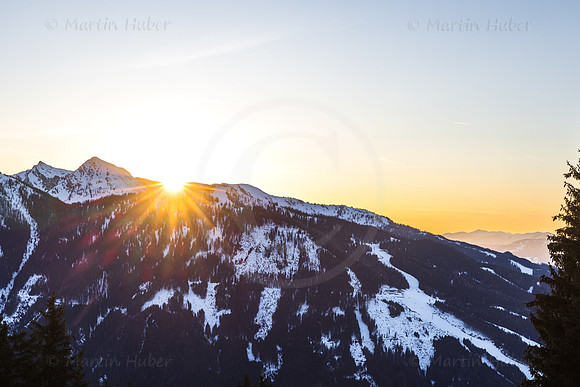 Sonnenuntergang hinter der Hochwurzen