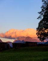Sonnenuntergang in Rohrmoos, Alpenglühen