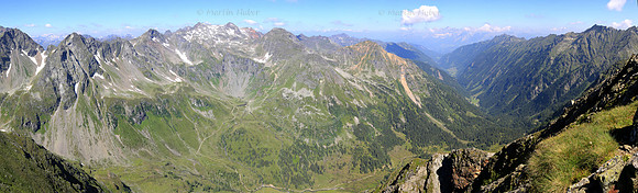 Panorama - die Gipfel rund um die Keinprechthuette