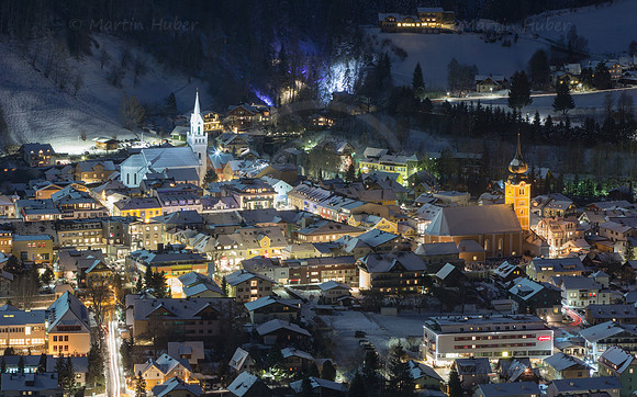 Schladming in einer Mondnacht