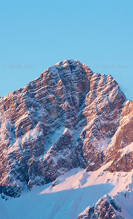 Dachstein-Südwand im Winter-Abendlicht