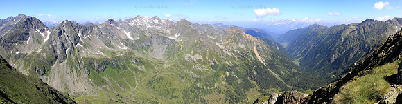 Panorama - die Gipfel rund um die Keinprechthuette
