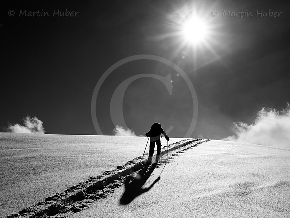 Schneeschuhwanderer auf dem Rossfeld