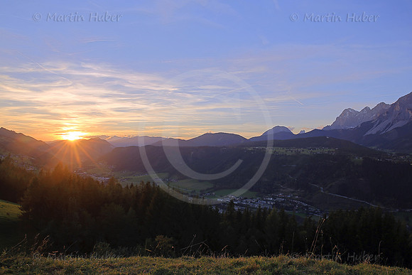 Sonnenuntergang - Blick vom Fastenberg in Richtung Westen