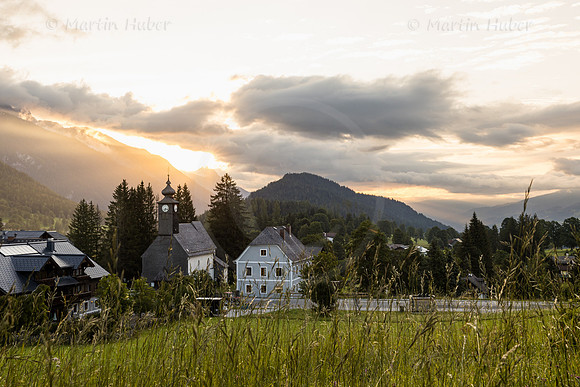 Ramsau am Dachstein, Kirche, Sommer, Sonnenaufgang