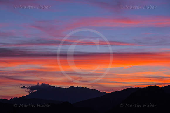 Abendrot ueber dem Hochkoenig