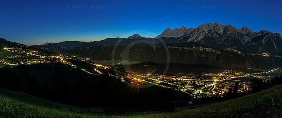 Region Schladming-Dachstein bei Vollmond