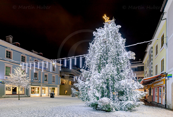 Schladming bei Nacht, Hauptplatz