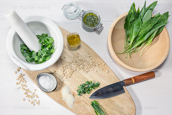 Food-Fotografie, Bärlauch, Bärlauch-Pesto