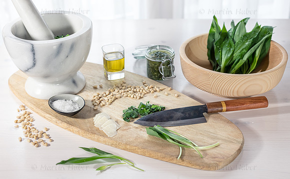 Food-Fotografie, Bärlauch, Bärlauch-Pesto