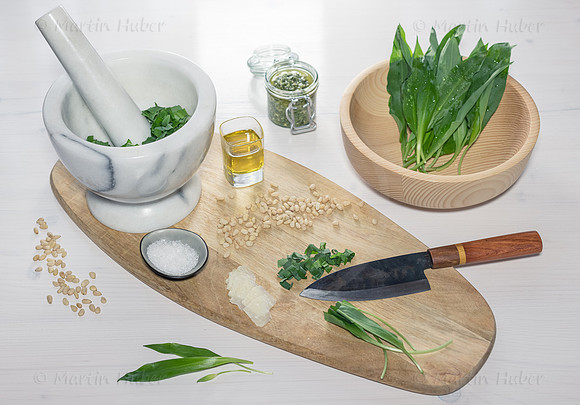 Food-Fotografie, Bärlauch, Bärlauch-Pesto