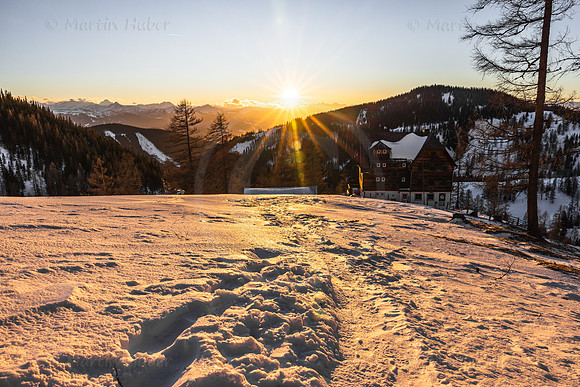 Austriahütte, Sonnenuntergang