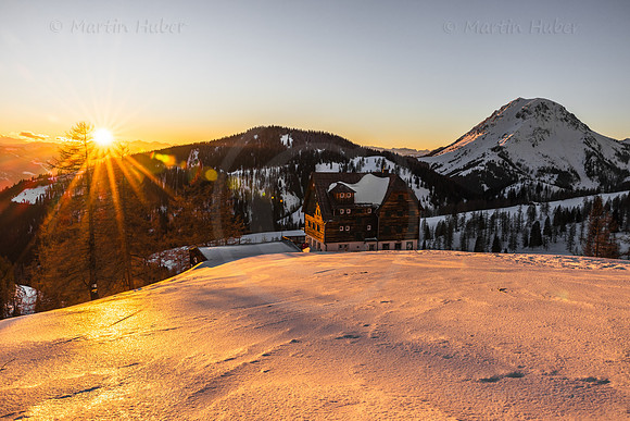 Austriahütte, Sonnenuntergang