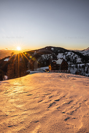 Austriahütte, Sonnenuntergang