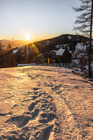 Austriahütte, Sonnenuntergang