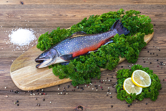 Food-Fotografie, Bachsaibling