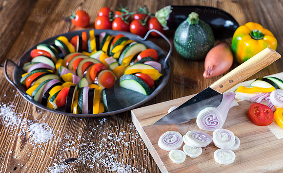 Food-Fotografie, Ratatouille, Gemüse