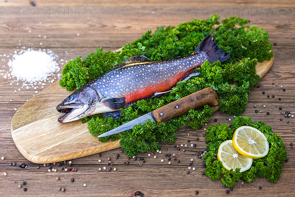 Food-Fotografie, Bachsaibling