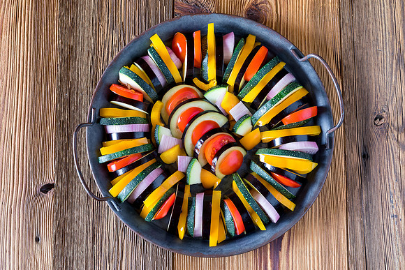 Food-Fotografie, Ratatouille, Gemüse