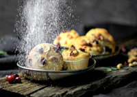 Food-Fotografie, Muffins mit Cashew Cranberry Mix
