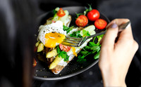Food-Fotografie, Spargel und pochiertes Ei