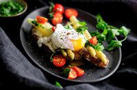 Food-Fotografie, Spargel und pochiertes Ei