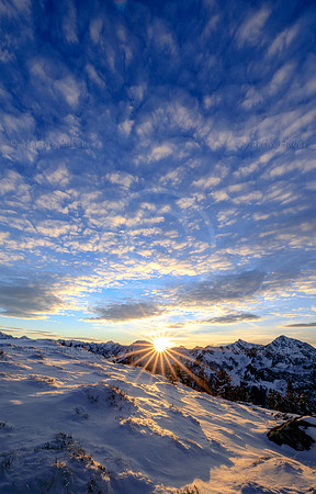 Sonnenuntergang auf dem Roßfeld