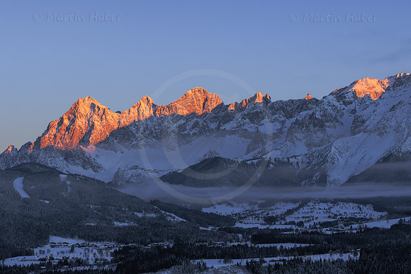 Wetter, Kälte, Morgensonne am Dachstein