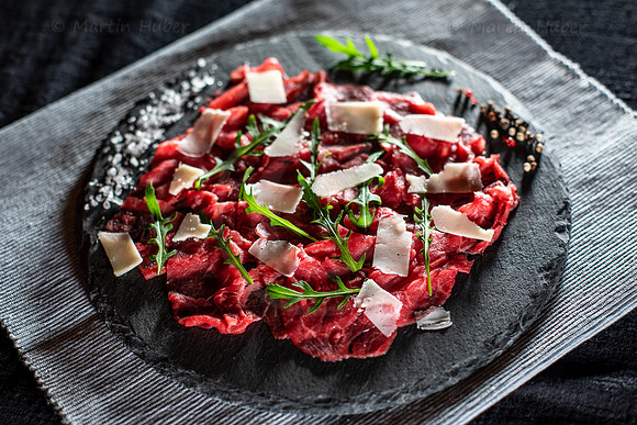Food-Fotografie, Carpaccio vom Rind